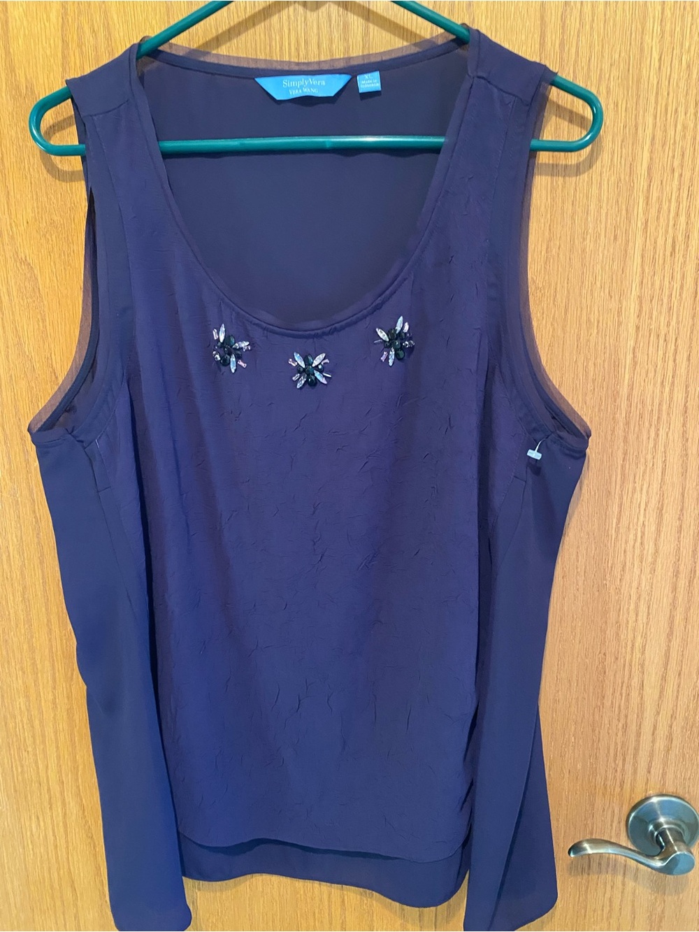 Simply Vera Vera Wang Women’s Bejeweled Sleeveless Top